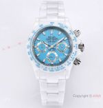 Best Replica Ceramic Rolex AET Remould Daytona Watch Baby Blue Dial